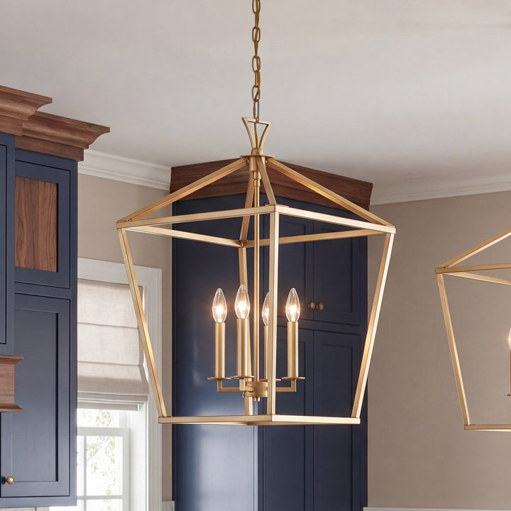 Savoy House - 3-421-4-322 - Four Light Pendant - Townsend - Warm Brass