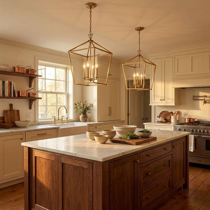Savoy House - 3-421-4-322 - Four Light Pendant - Townsend - Warm Brass