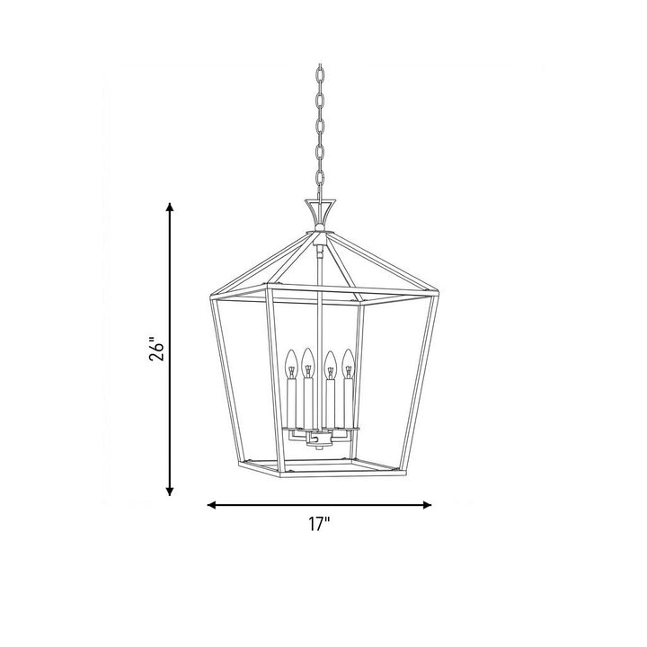 Savoy House - 3-421-4-322 - Four Light Pendant - Townsend - Warm Brass