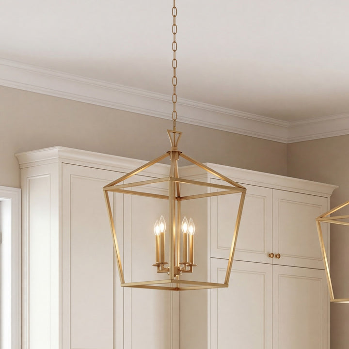 Savoy House - 3-421-4-322 - Four Light Pendant - Townsend - Warm Brass