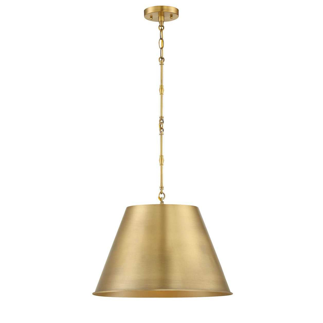Alden One Light Pendant in Warm Brass Savoy House