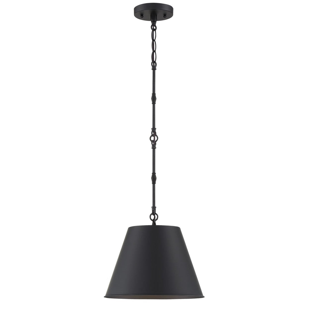 Alden One Light Pendant in Matte Black Savoy House