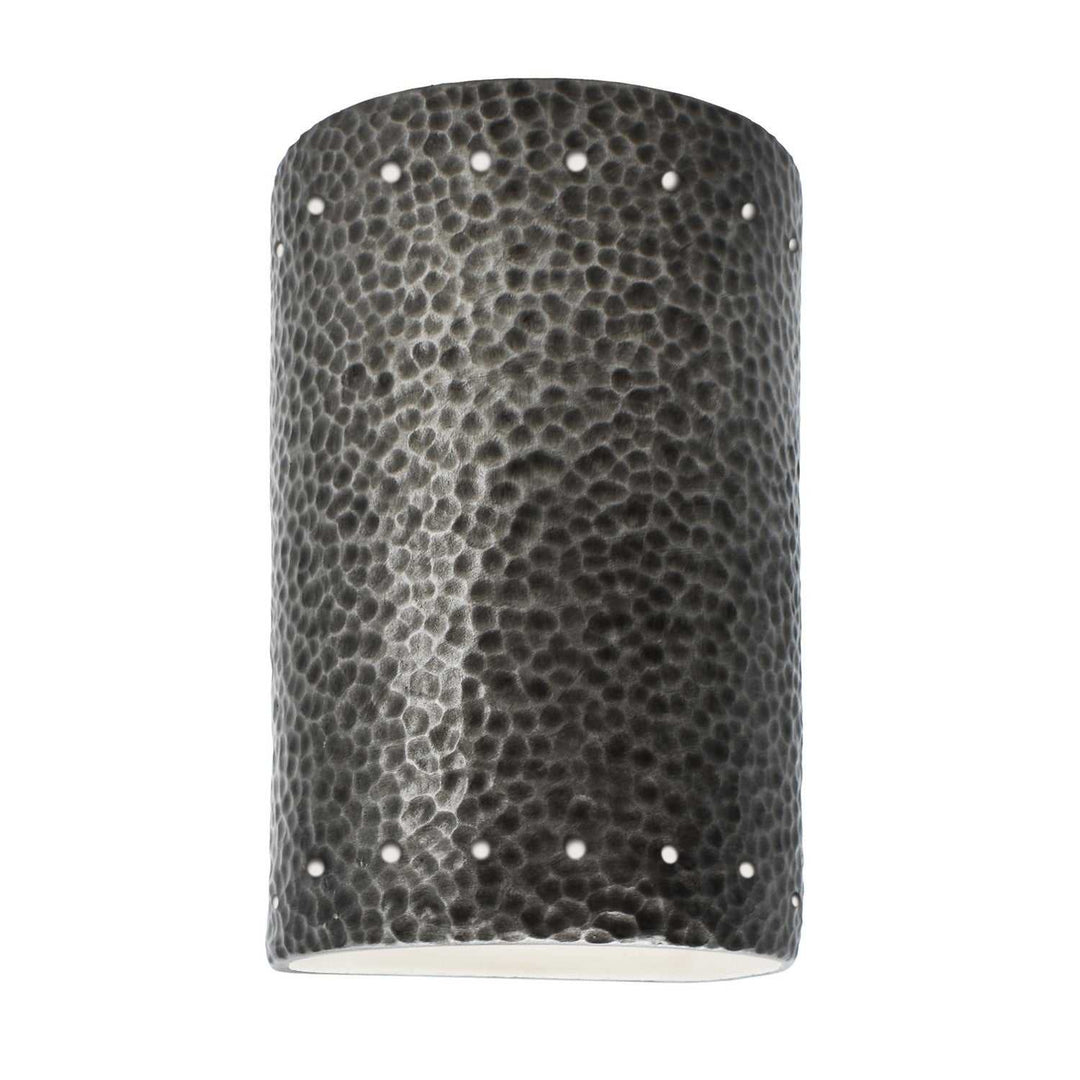 Ambiance LED Lantern in Hammered Pewter Justice Designs