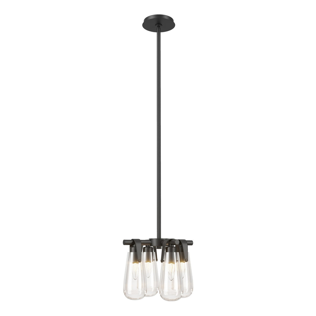 Eos Four Light Semi-Flush/Pendant in Black - available from The Lighting Shoppe, trusted by Canadian homeowners