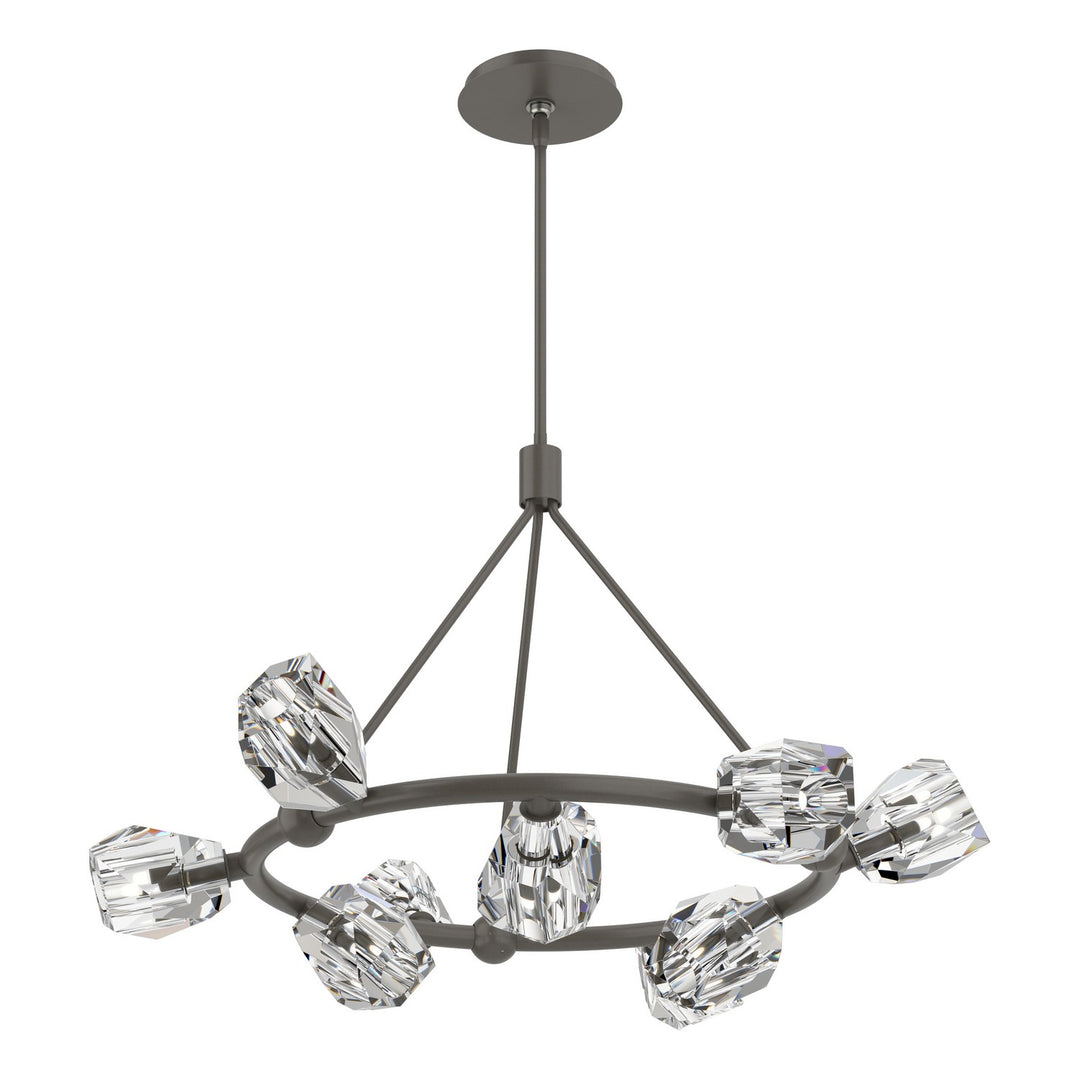 Hubbardton Forge Canada - 131067-SKT-MULT-07-CR - Nine Light Pendant - Gatsby - Dark Smoke