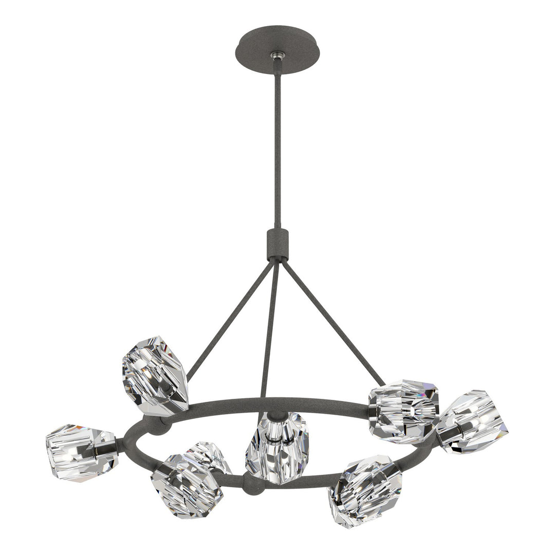 Hubbardton Forge Canada - 131067-SKT-MULT-20-CR - Nine Light Pendant - Gatsby - Natural Iron