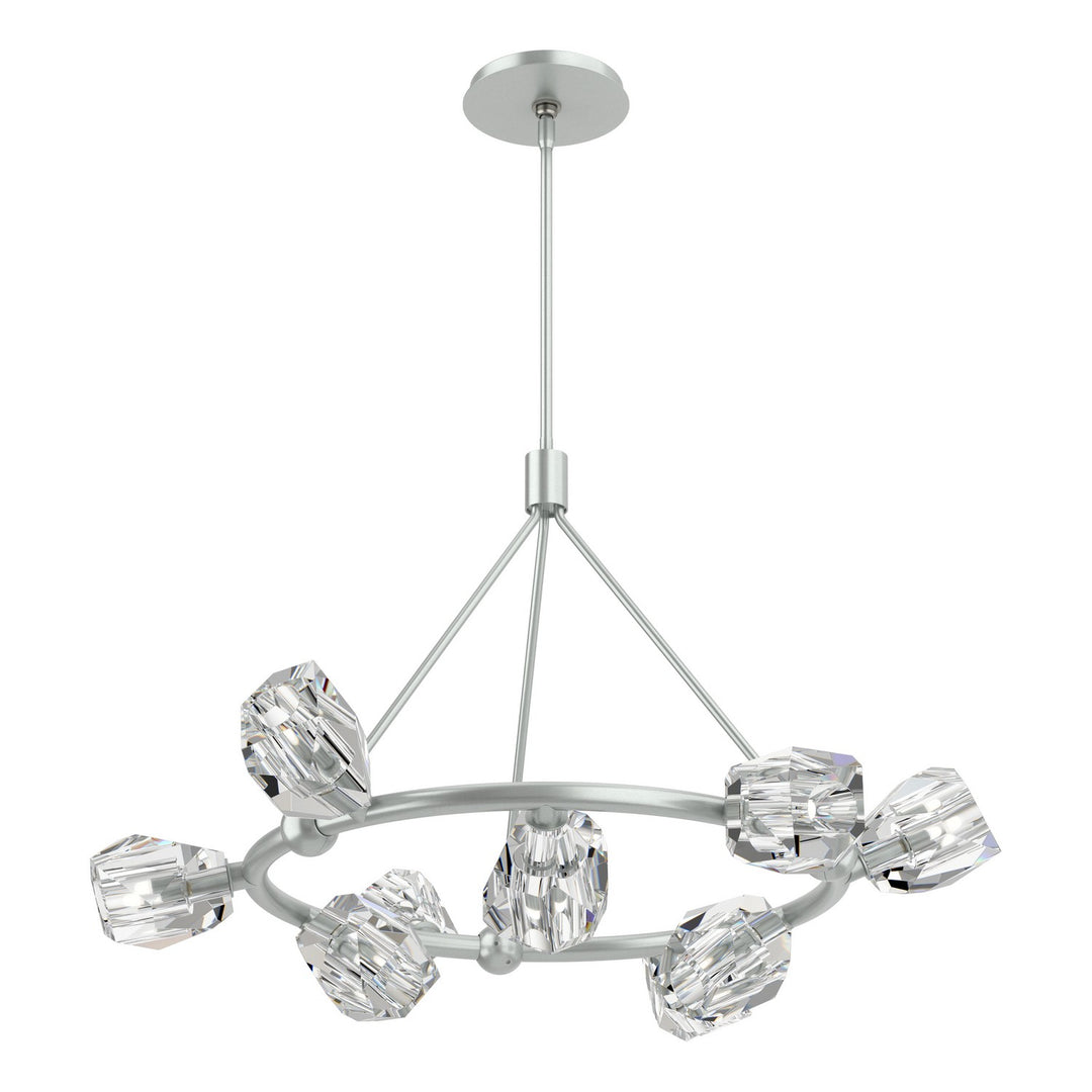 Hubbardton Forge Canada - 131067-SKT-MULT-82-CR - Nine Light Pendant - Gatsby - Vintage Platinum