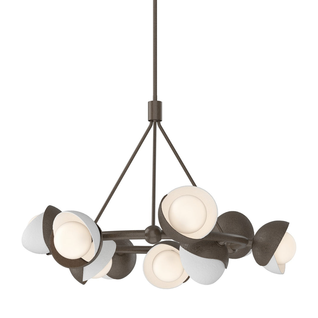 Hubbardton Forge Canada - 131068-SKT-MULT-05-02-GG0711 - Nine Light Pendant - Brooklyn - Bronze