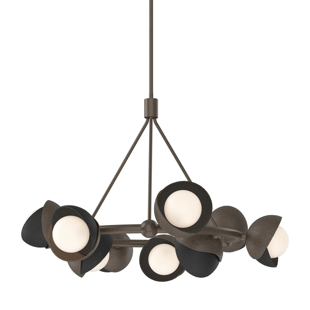 Hubbardton Forge Canada - 131068-SKT-MULT-05-10-GG0711 - Nine Light Pendant - Brooklyn - Bronze
