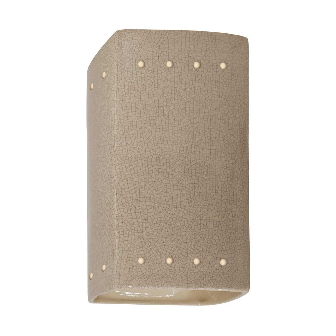 Ambiance LED Wall Sconce in Sienna Brown Crackle Justice Designs
