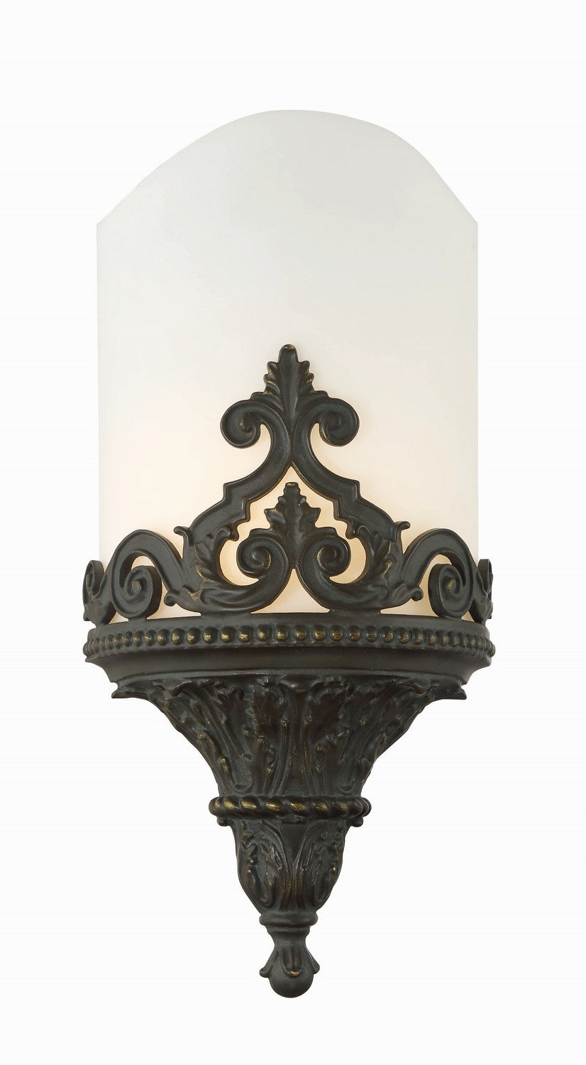 Metropolitan Collection One Light Wall Sconce in Aged Bronze - available from The Lighting Shoppe, trusted by Canadian homeowners