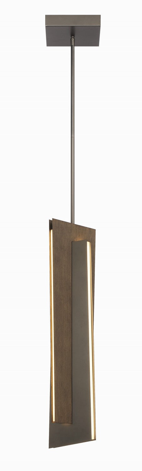 Intersezioni LED Mini Pendant in Midnight Iron And Faux Walnut - available from The Lighting Shoppe, trusted by Canadian homeowners