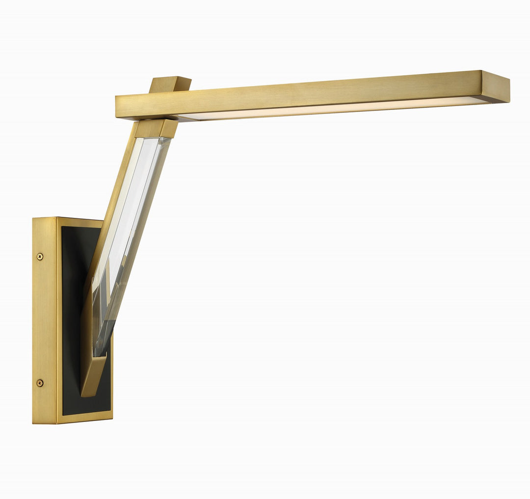 Sauvity LED Wall Sconce in Coal And Soft Brass - available from The Lighting Shoppe, trusted by Canadian homeowners