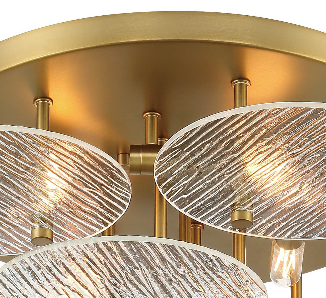 Minka-Lavery - 1124-695 - Four Light Flush Mount - Artze - Soft Brass