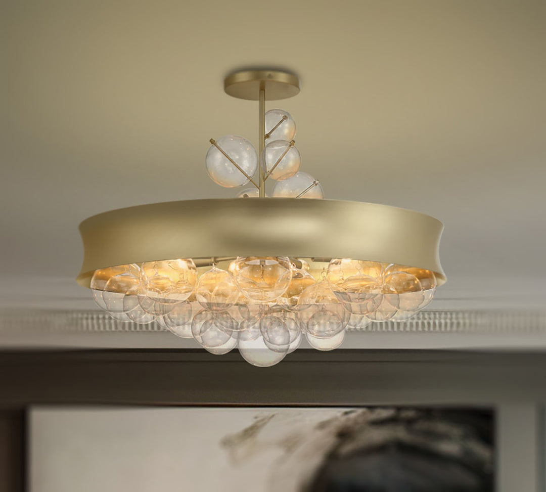 Minka-Lavery - 5198-697 - Eight Light Convertible Pendant - Verdi Square by Robin Baron - Soft Gold