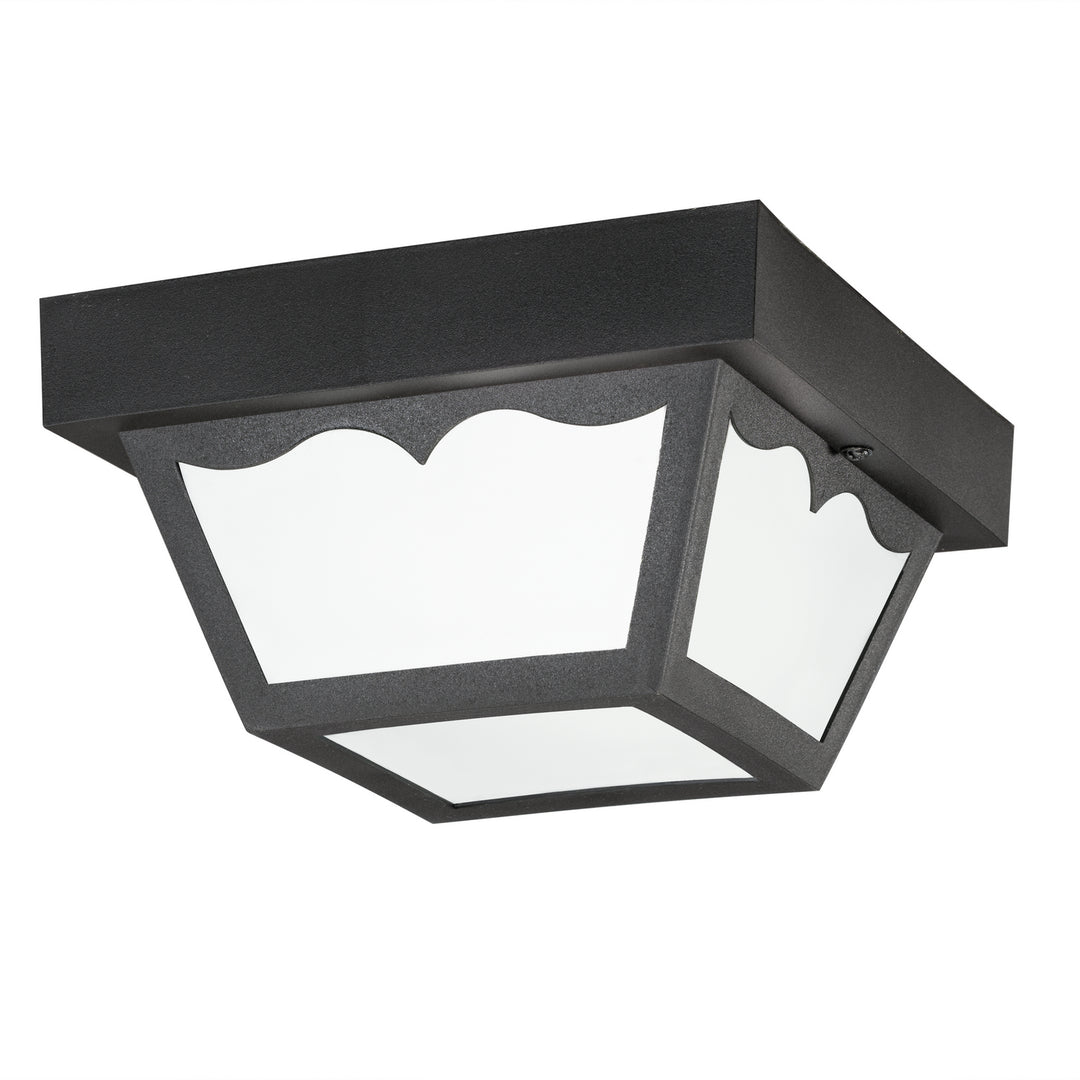 Kichler Canada - 9320BK - One Light Outdoor Ceiling Mount - Outdoor Plastic Fixtures - Black