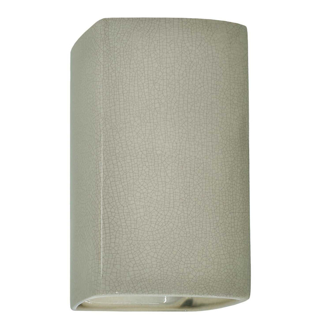 Ambiance LED Wall Sconce in Celadon Green Crackle Justice Designs