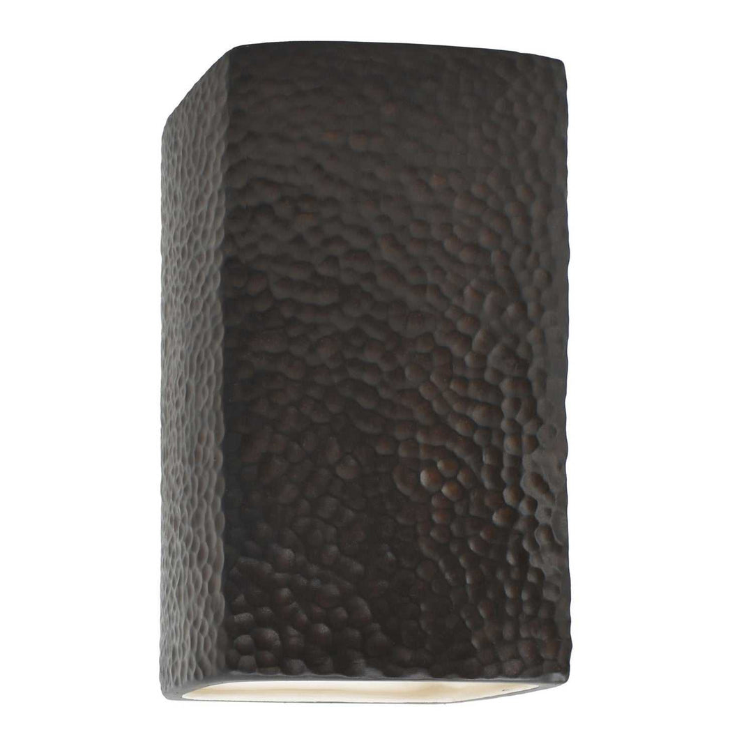 Ambiance LED Wall Sconce in Hammered Iron Justice Designs