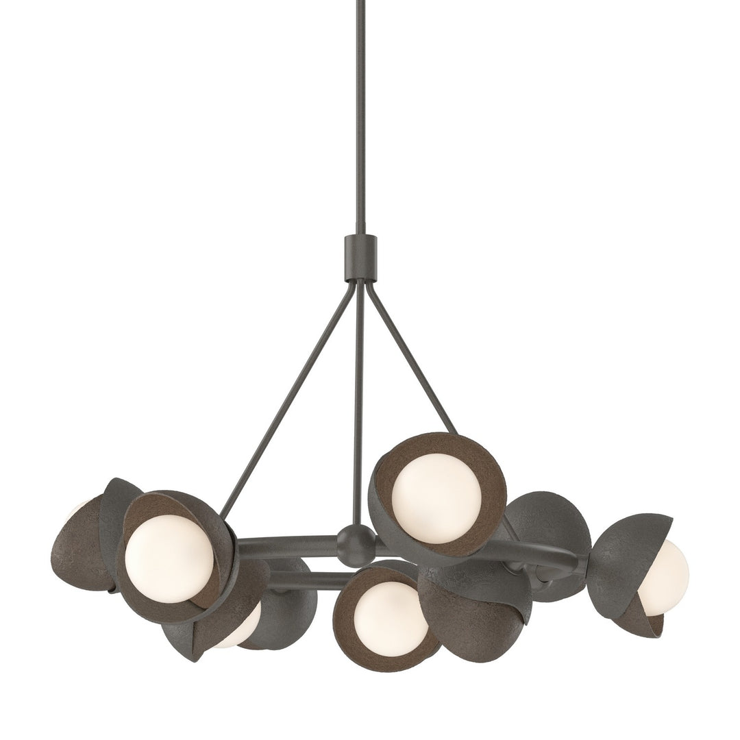 Hubbardton Forge Canada - 131068-SKT-MULT-07-05-GG0711 - Nine Light Pendant - Brooklyn - Dark Smoke