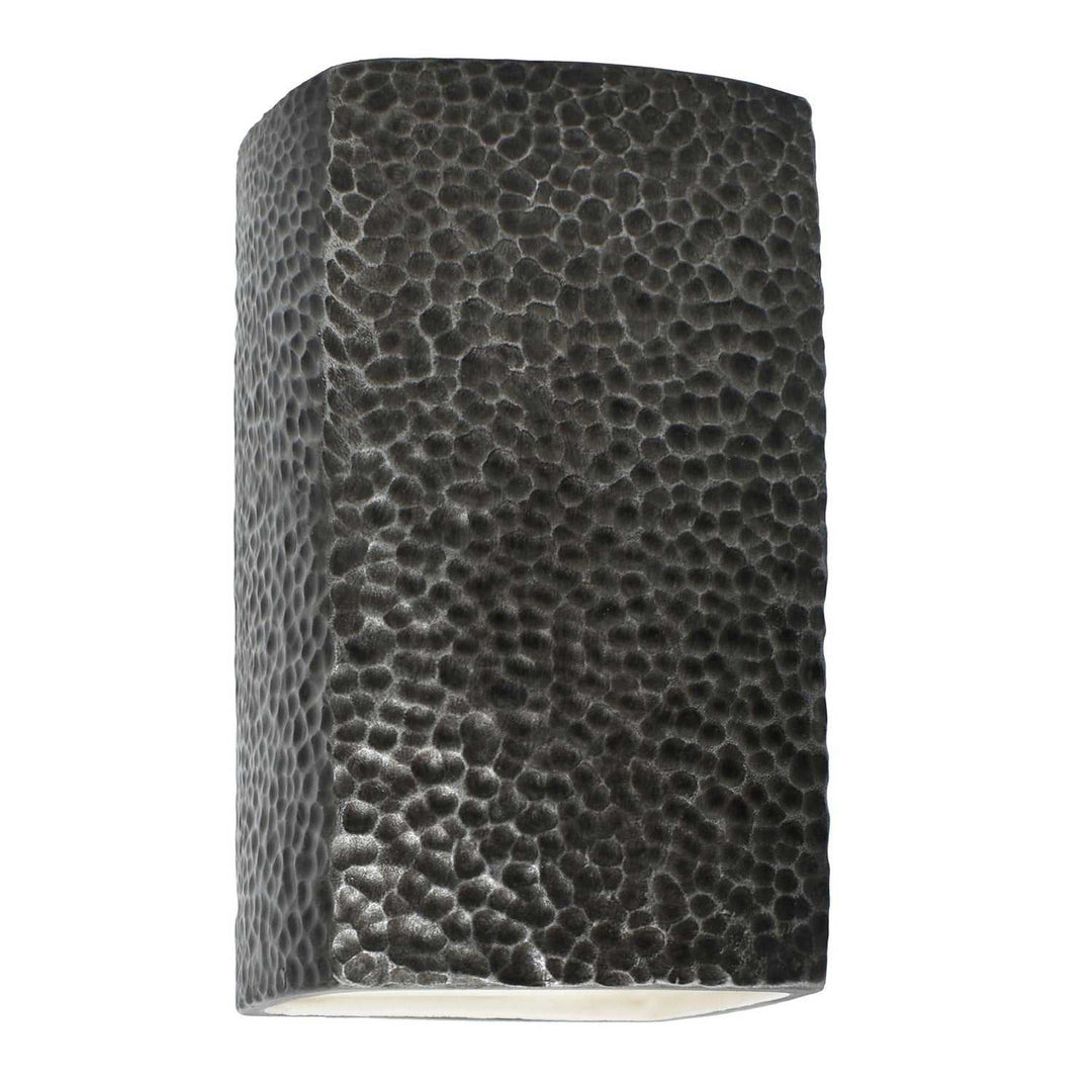 Ambiance LED Wall Sconce in Hammered Pewter Justice Designs