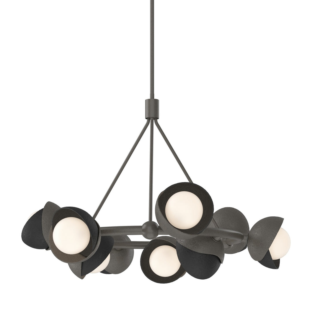 Hubbardton Forge Canada - 131068-SKT-MULT-07-10-GG0711 - Nine Light Pendant - Brooklyn - Dark Smoke