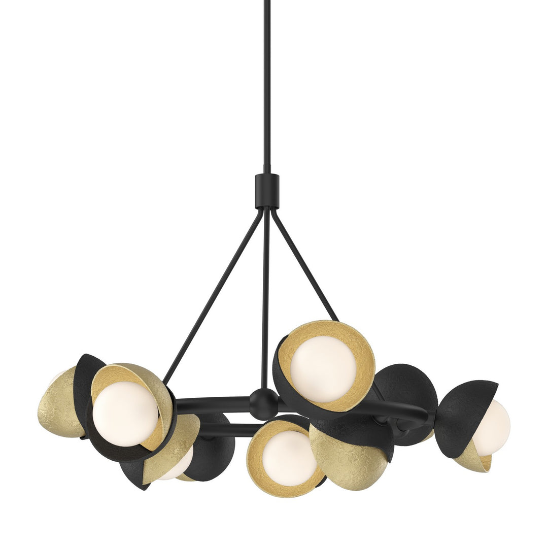 Hubbardton Forge Canada - 131068-SKT-MULT-10-86-GG0711 - Nine Light Pendant - Brooklyn - Black