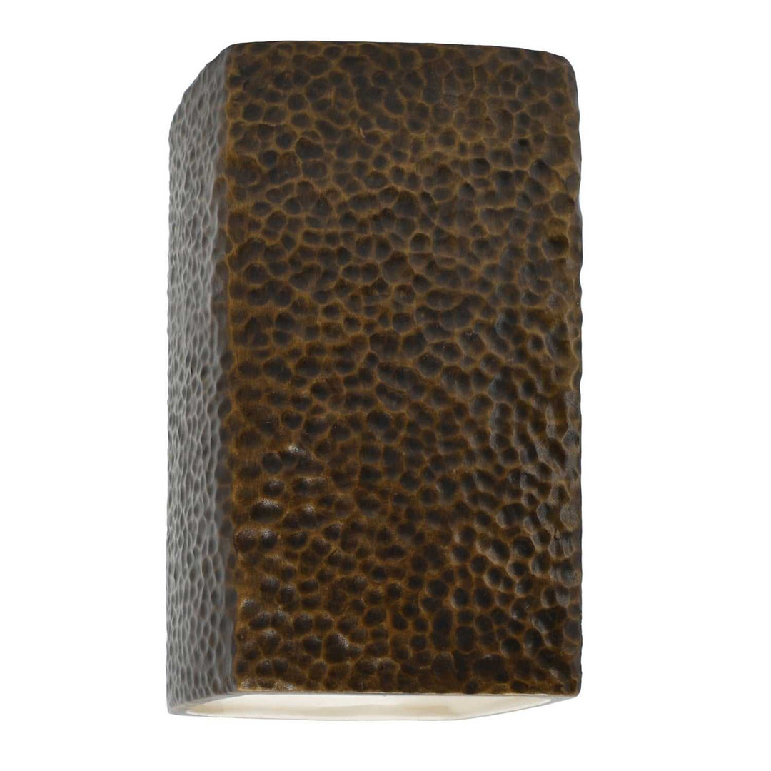 Ambiance LED Wall Sconce in Hammered Brass Justice Designs