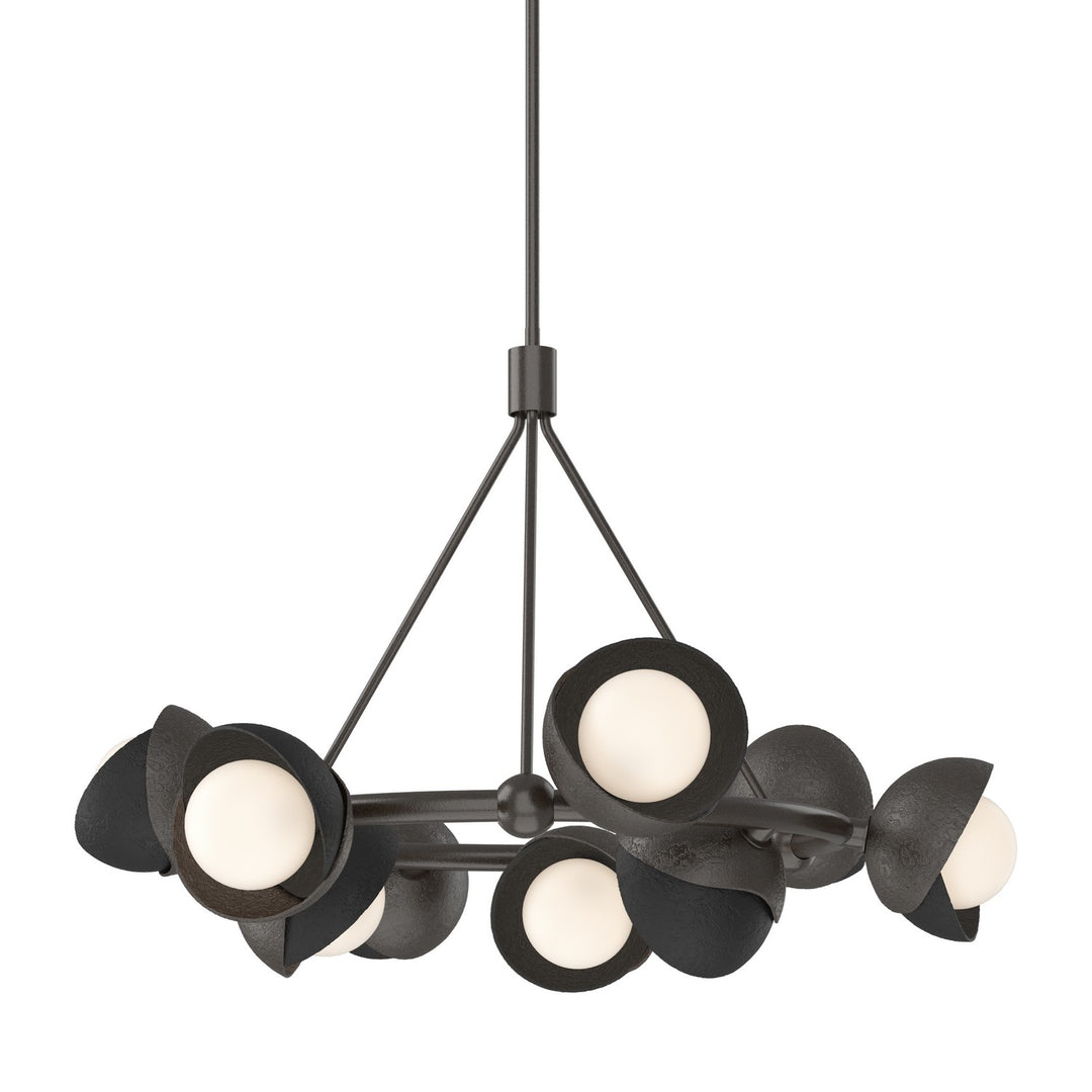 Hubbardton Forge Canada - 131068-SKT-MULT-14-10-GG0711 - Nine Light Pendant - Brooklyn - Oil Rubbed Bronze
