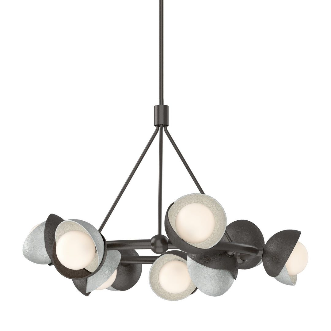 Hubbardton Forge Canada - 131068-SKT-MULT-14-82-GG0711 - Nine Light Pendant - Brooklyn - Oil Rubbed Bronze