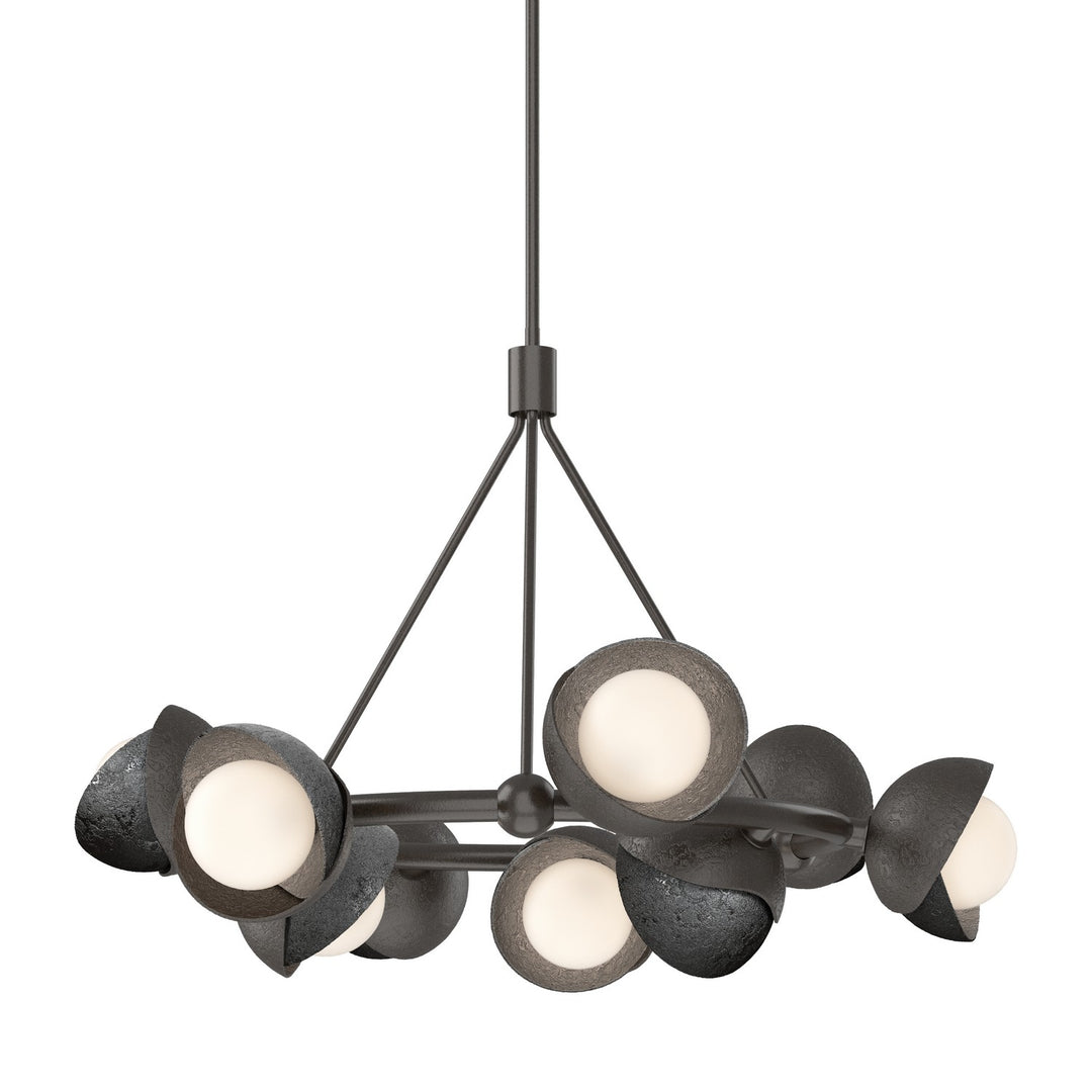 Hubbardton Forge Canada - 131068-SKT-MULT-14-89-GG0711 - Nine Light Pendant - Brooklyn - Oil Rubbed Bronze