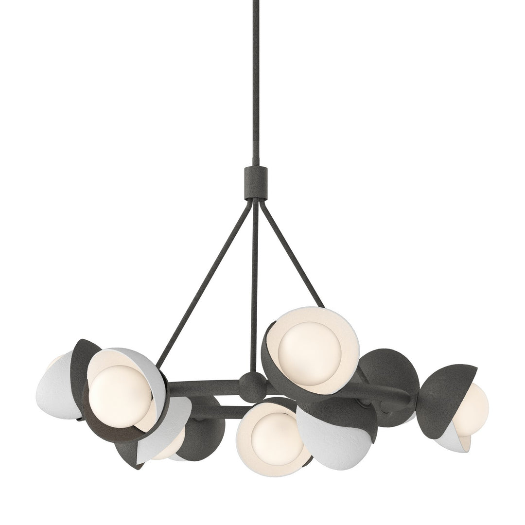 Hubbardton Forge Canada - 131068-SKT-MULT-20-02-GG0711 - Nine Light Pendant - Brooklyn - Natural Iron