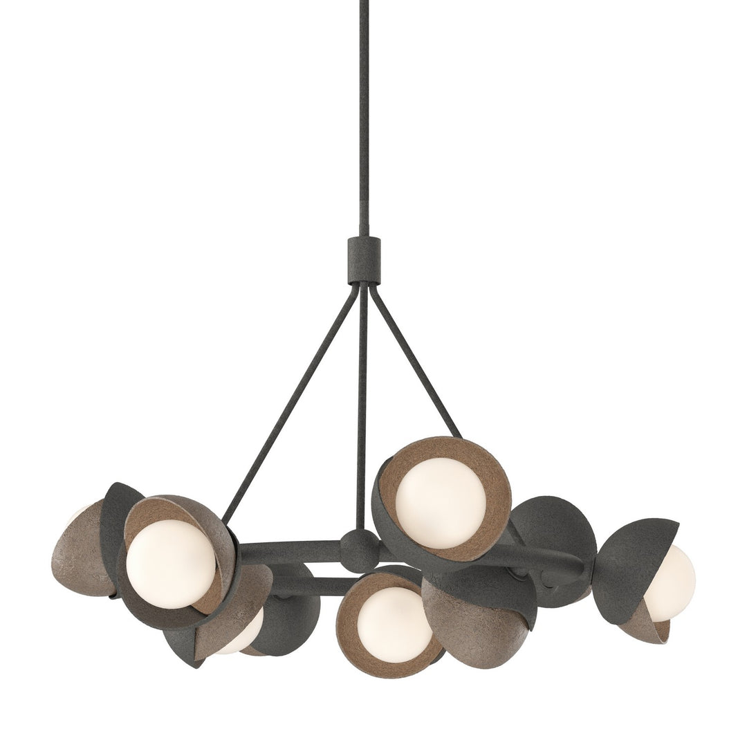Hubbardton Forge Canada - 131068-SKT-MULT-20-05-GG0711 - Nine Light Pendant - Brooklyn - Natural Iron