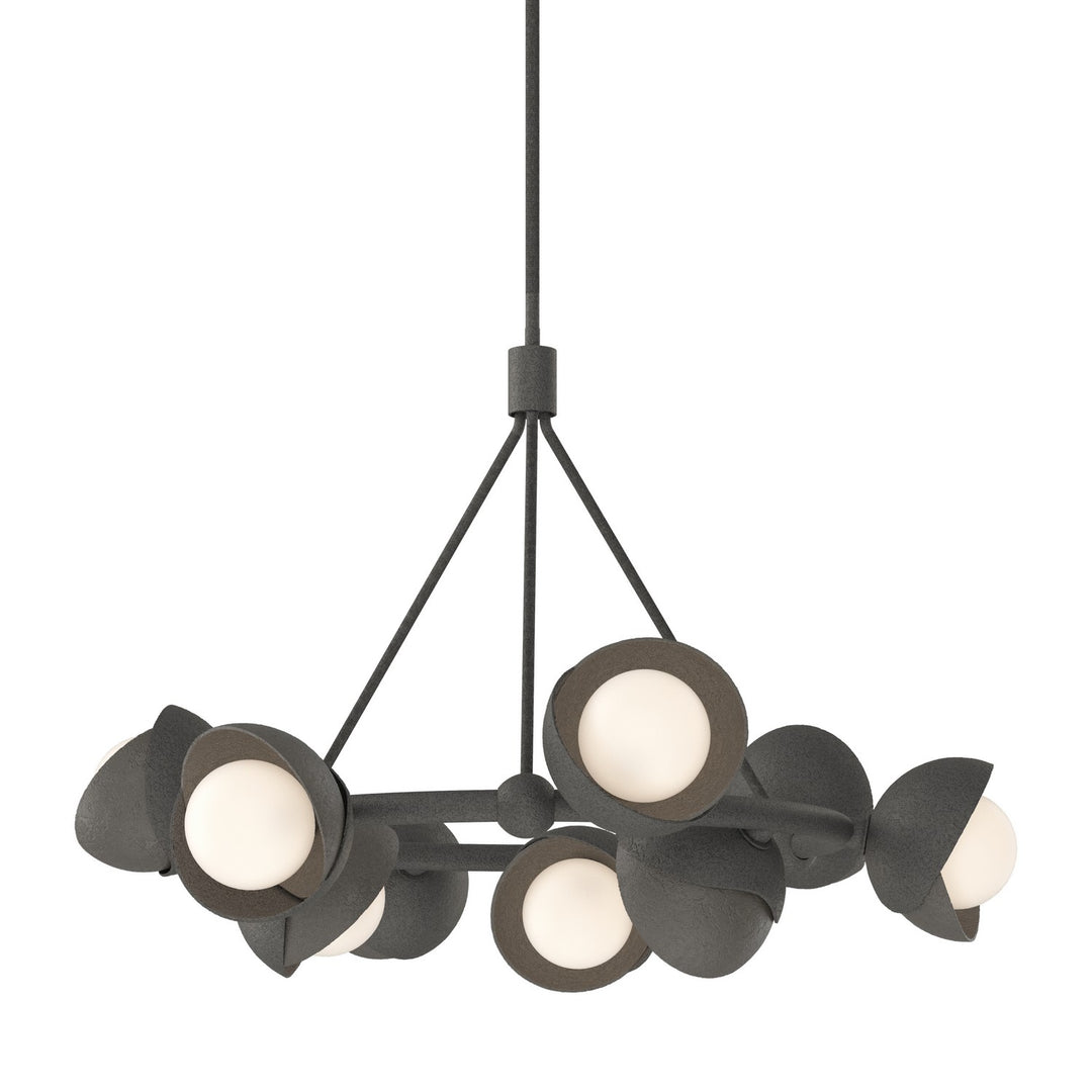 Hubbardton Forge Canada - 131068-SKT-MULT-20-07-GG0711 - Nine Light Pendant - Brooklyn - Natural Iron