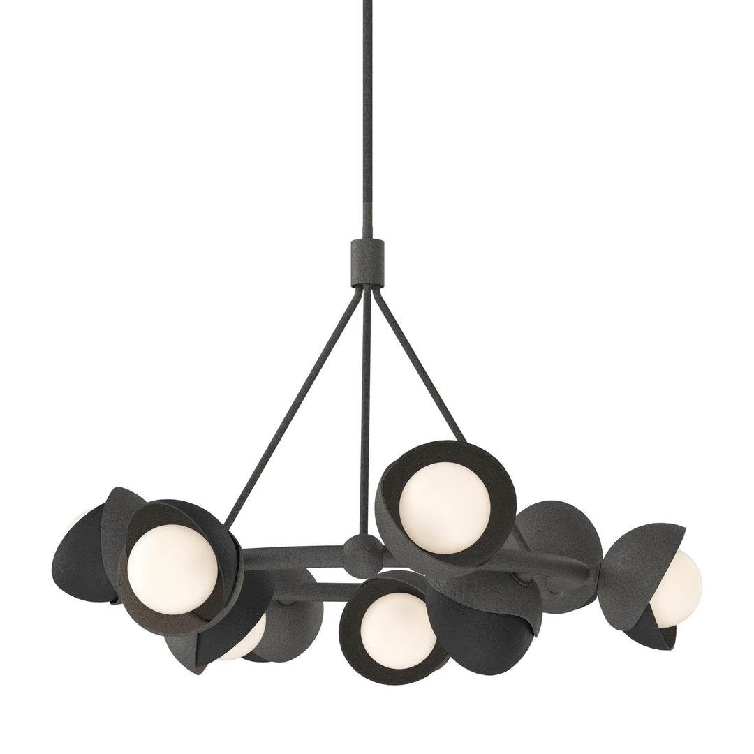 Hubbardton Forge Canada - 131068-SKT-MULT-20-10-GG0711 - Nine Light Pendant - Brooklyn - Natural Iron