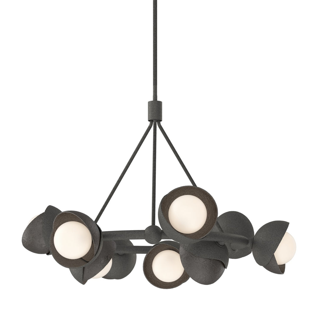 Hubbardton Forge Canada - 131068-SKT-MULT-20-14-GG0711 - Nine Light Pendant - Brooklyn - Natural Iron