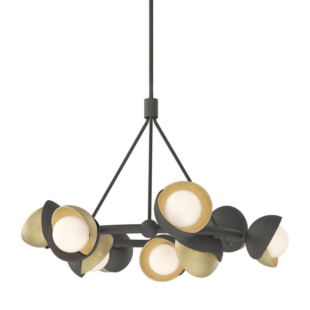Hubbardton Forge Canada - 131068-SKT-MULT-20-86-GG0711 - Nine Light Pendant - Brooklyn - Natural Iron