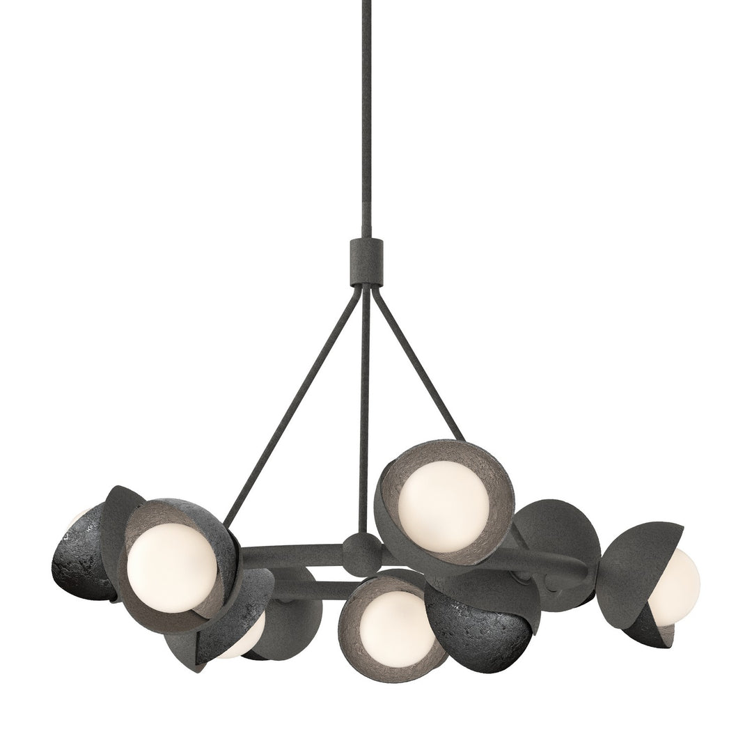 Hubbardton Forge Canada - 131068-SKT-MULT-20-89-GG0711 - Nine Light Pendant - Brooklyn - Natural Iron
