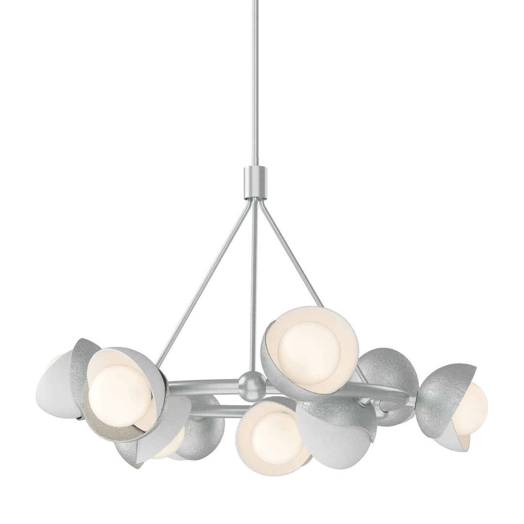 Hubbardton Forge Canada - 131068-SKT-MULT-82-02-GG0711 - Nine Light Pendant - Brooklyn - Vintage Platinum