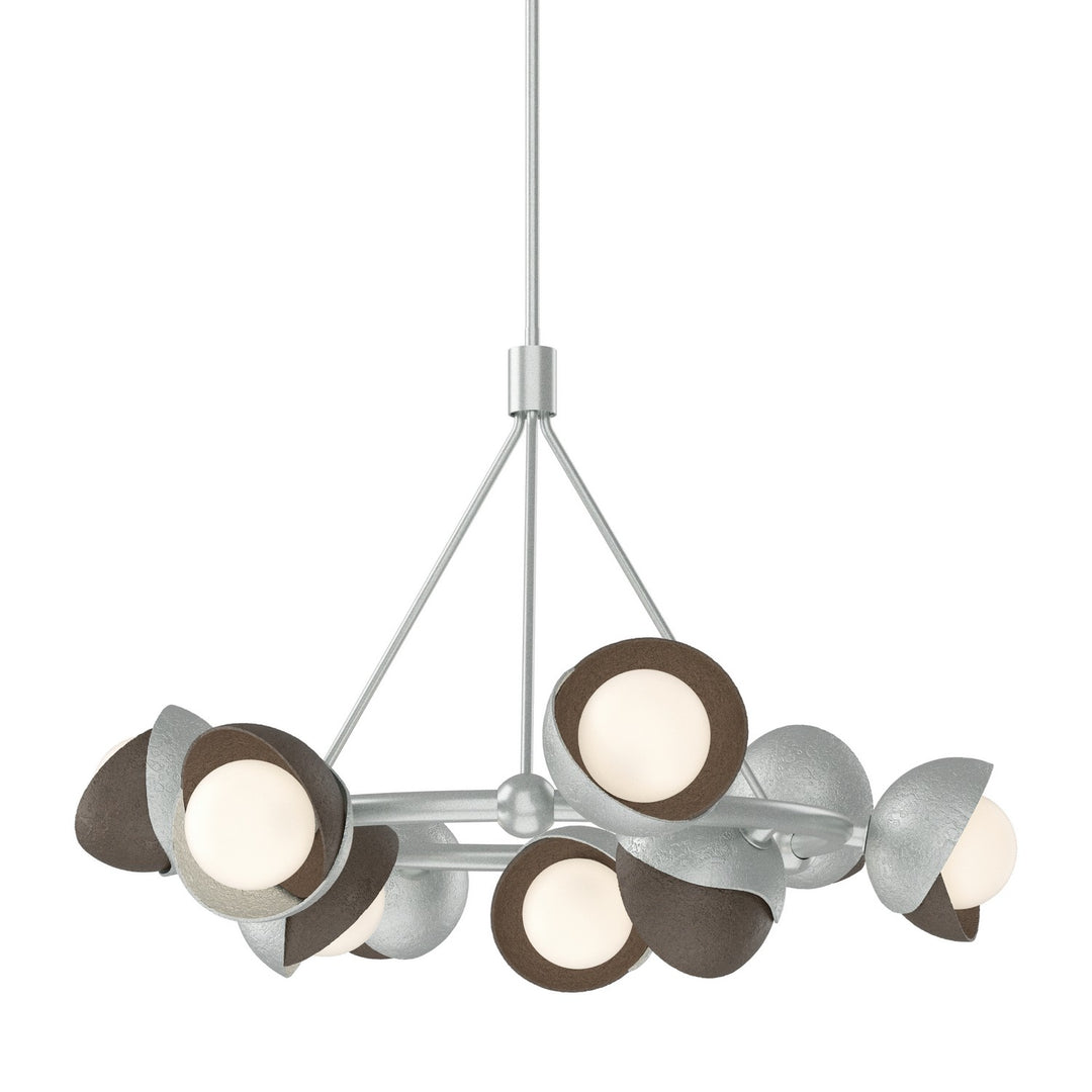 Hubbardton Forge Canada - 131068-SKT-MULT-82-05-GG0711 - Nine Light Pendant - Brooklyn - Vintage Platinum