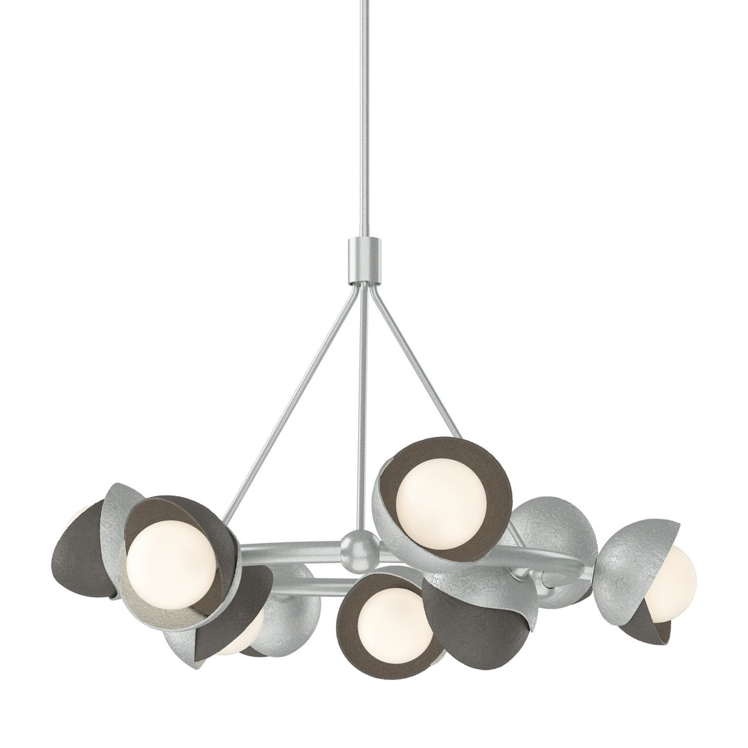 Hubbardton Forge Canada - 131068-SKT-MULT-82-07-GG0711 - Nine Light Pendant - Brooklyn - Vintage Platinum