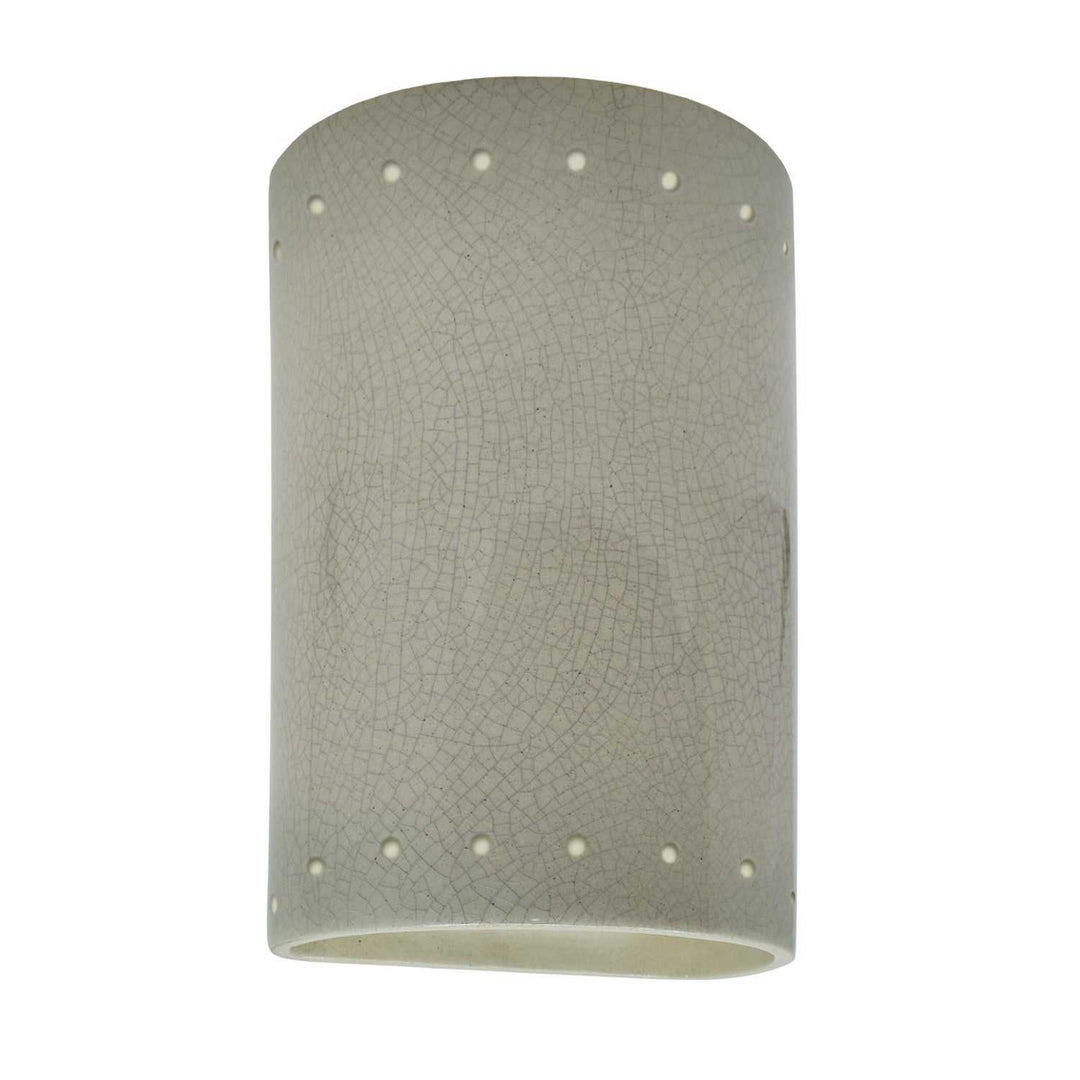 Ambiance LED Wall Sconce in Celadon Green Crackle Justice Designs