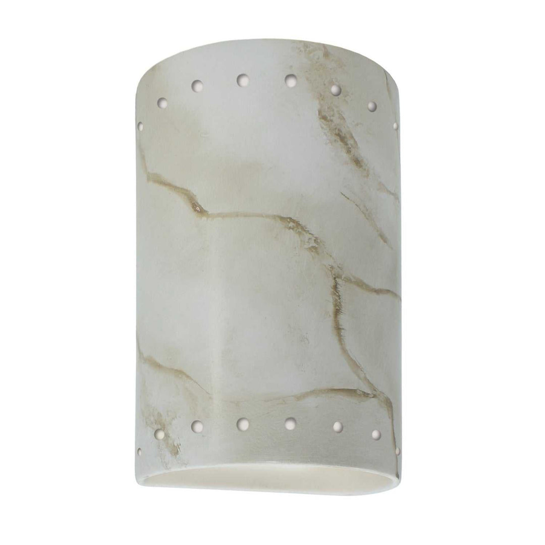 Ambiance LED Wall Sconce in Carrara Marble Justice Designs