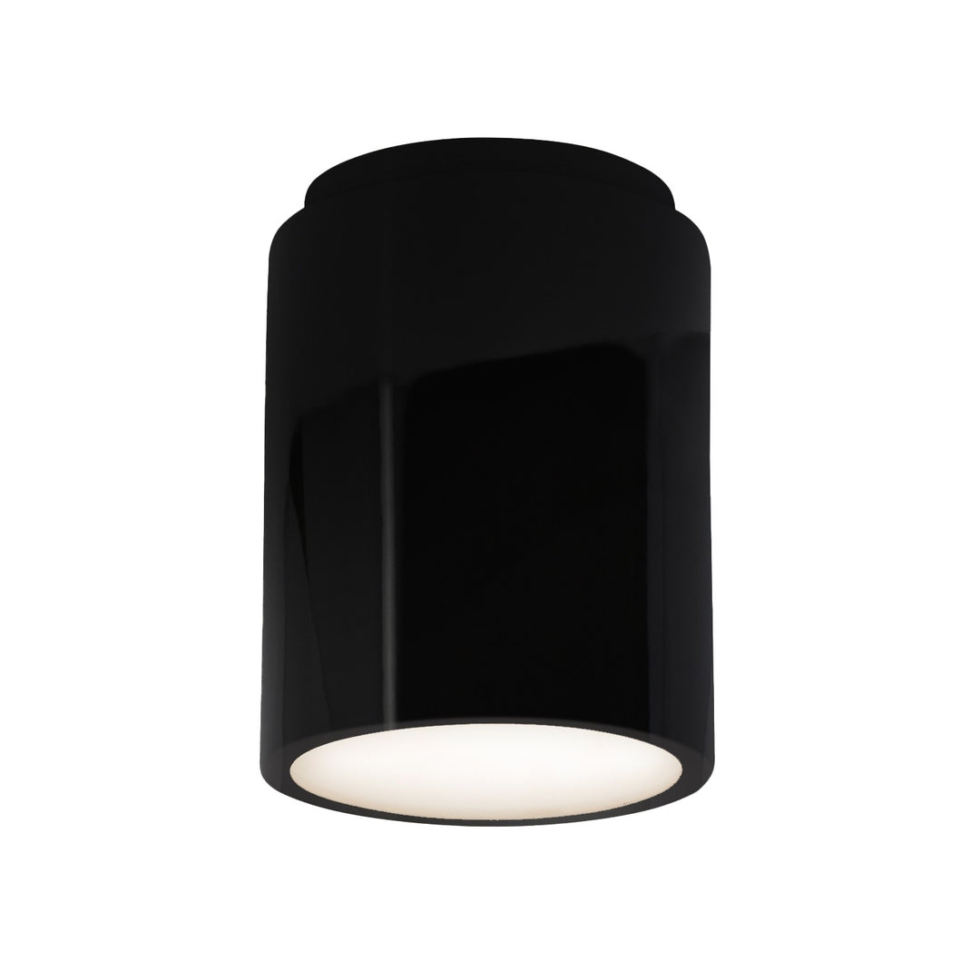 Justice Designs - CER-6100-BLK-LED1-1000 - LED Flush-Mount - Radiance - Gloss Black