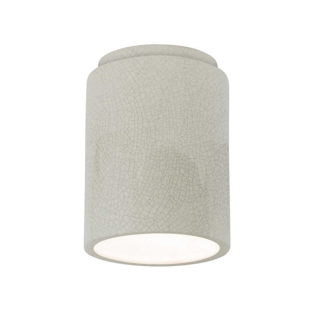 Radiance LED Flush-Mount in White Crackle Justice Designs