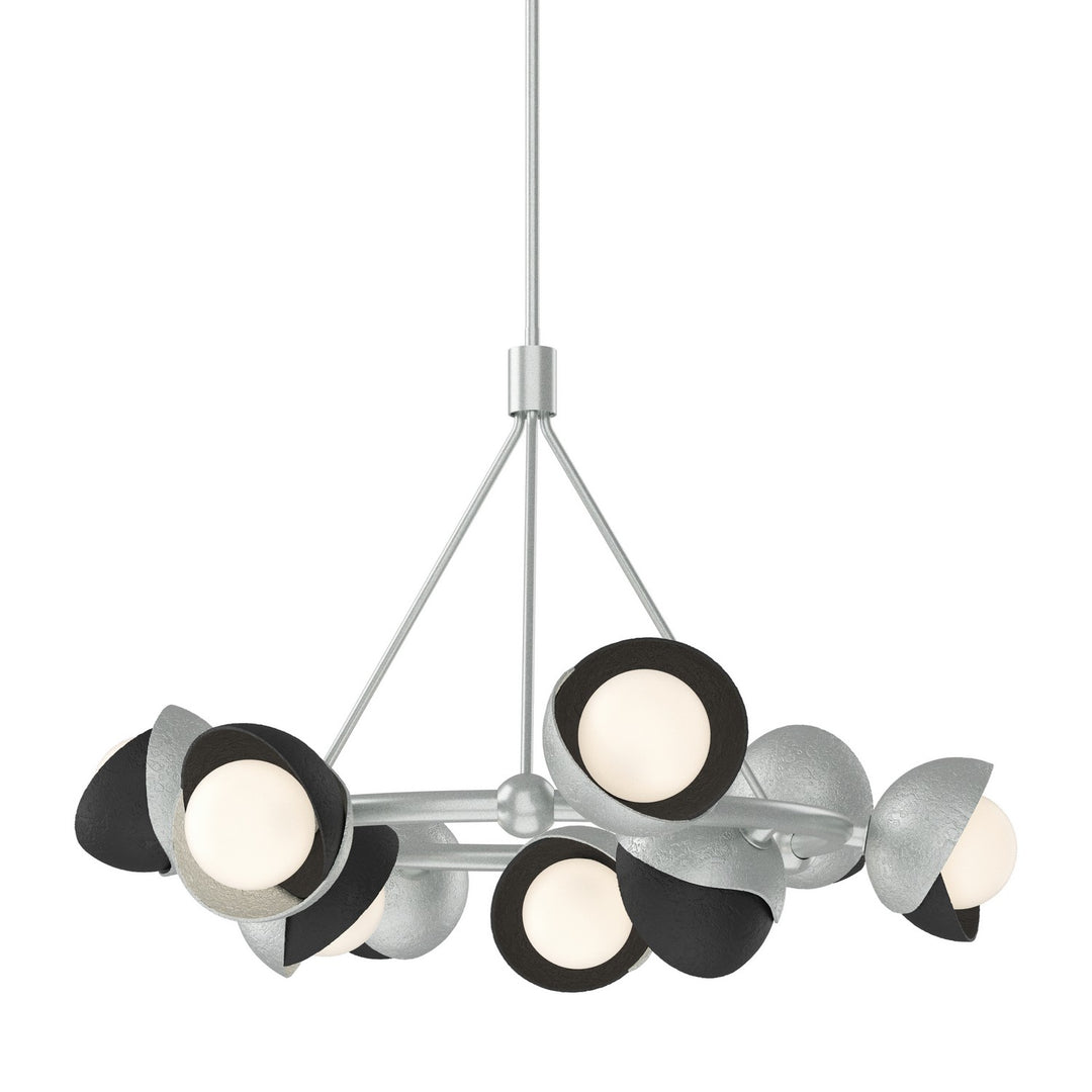 Hubbardton Forge Canada - 131068-SKT-MULT-82-10-GG0711 - Nine Light Pendant - Brooklyn - Vintage Platinum