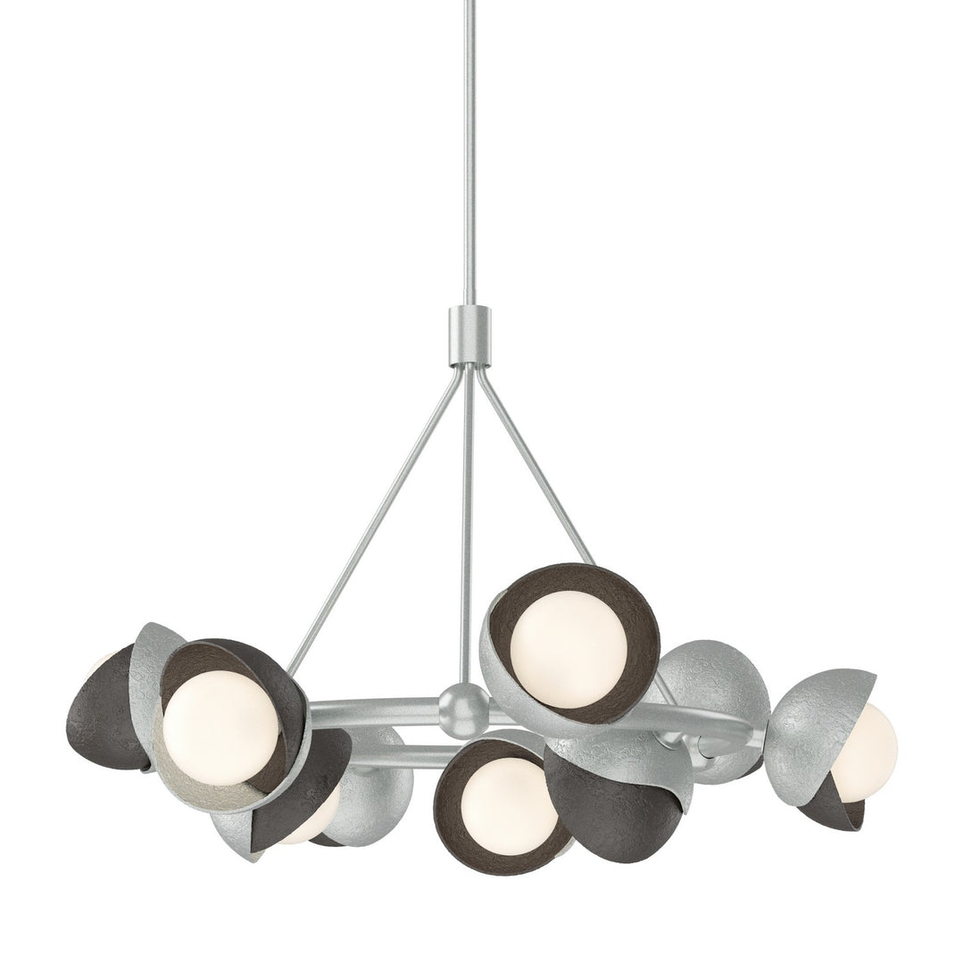 Hubbardton Forge Canada - 131068-SKT-MULT-82-14-GG0711 - Nine Light Pendant - Brooklyn - Vintage Platinum