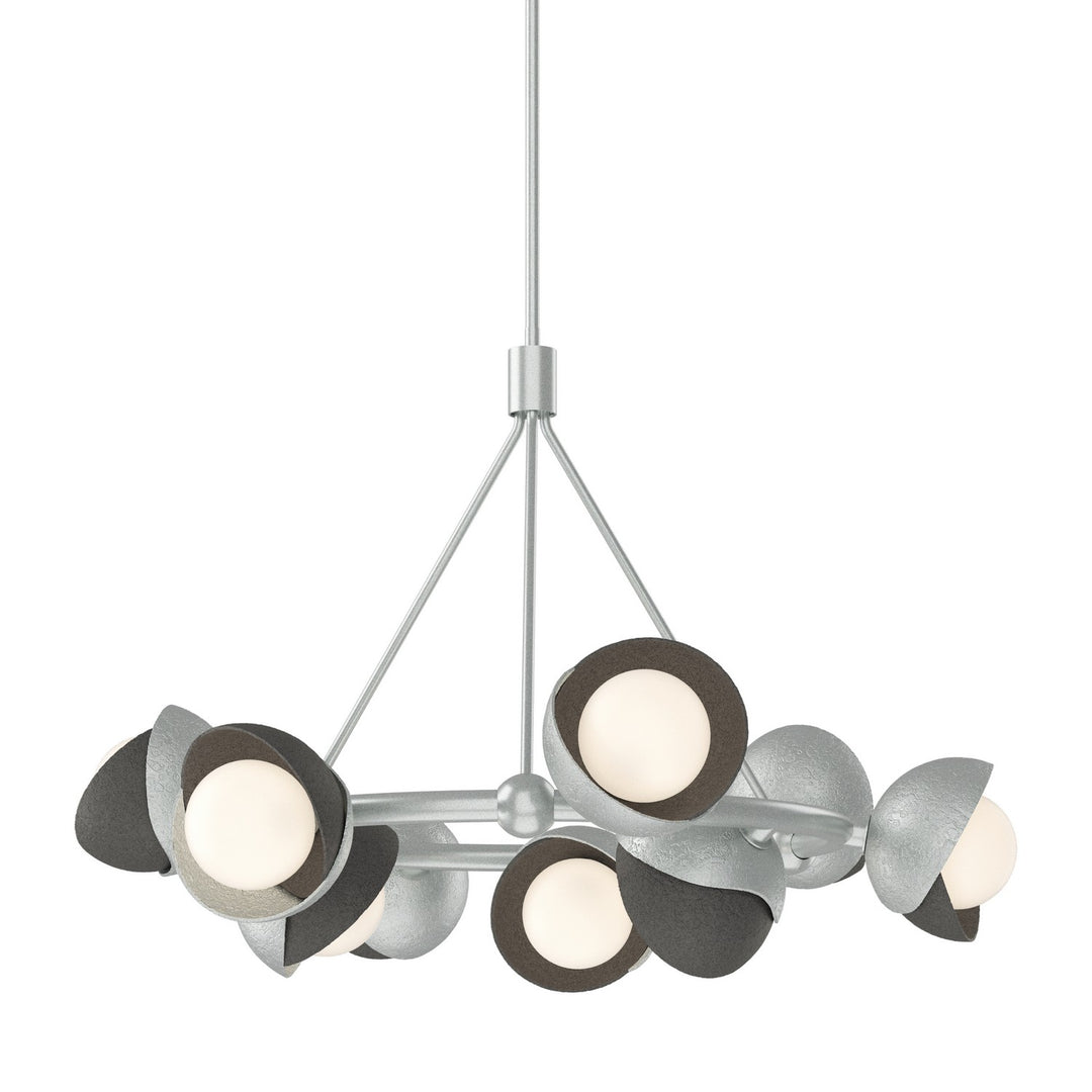 Hubbardton Forge Canada - 131068-SKT-MULT-82-20-GG0711 - Nine Light Pendant - Brooklyn - Vintage Platinum