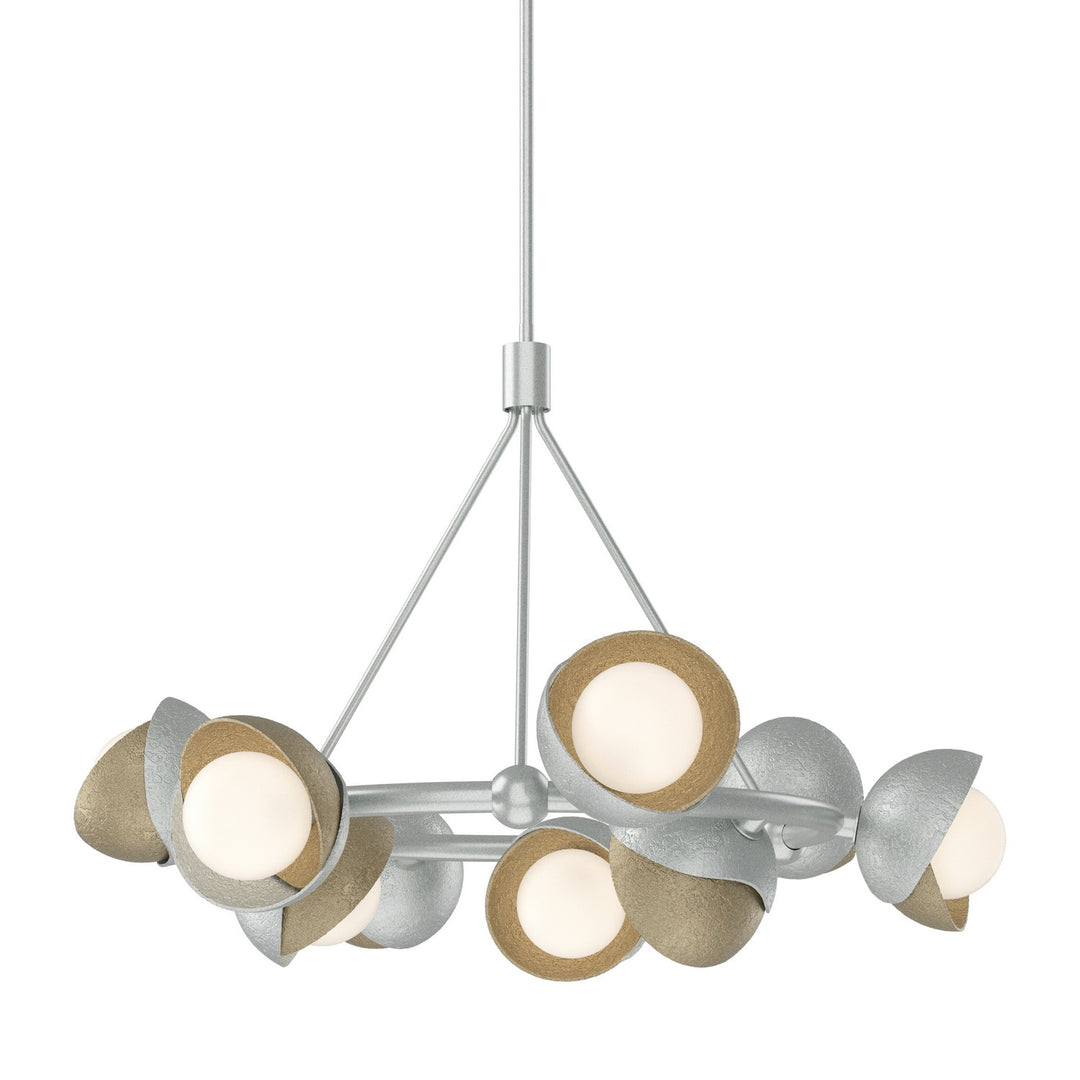Hubbardton Forge Canada - 131068-SKT-MULT-82-84-GG0711 - Nine Light Pendant - Brooklyn - Vintage Platinum