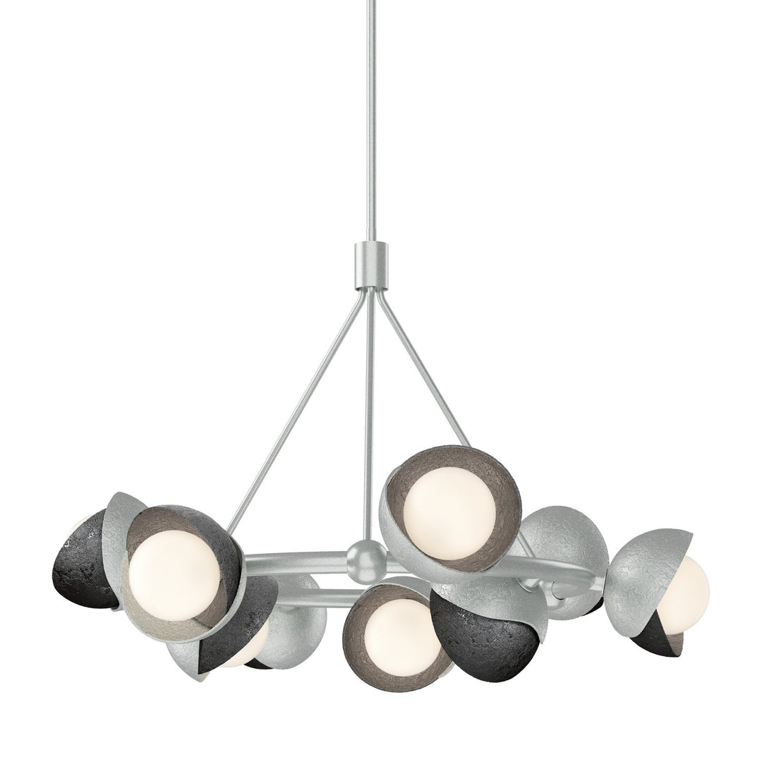 Hubbardton Forge Canada - 131068-SKT-MULT-82-89-GG0711 - Nine Light Pendant - Brooklyn - Vintage Platinum