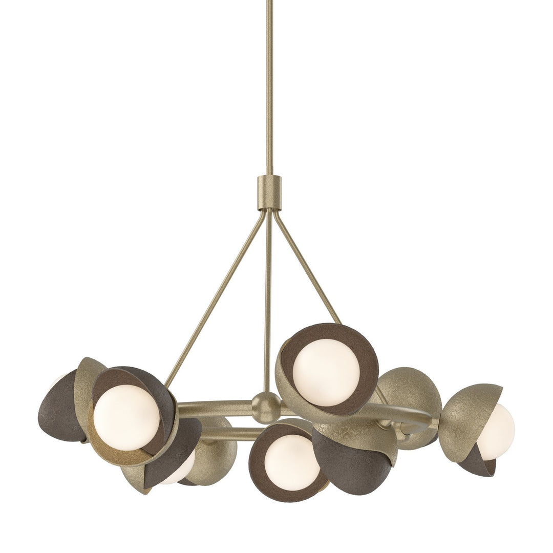 Hubbardton Forge Canada - 131068-SKT-MULT-84-05-GG0711 - Nine Light Pendant - Brooklyn - Soft Gold